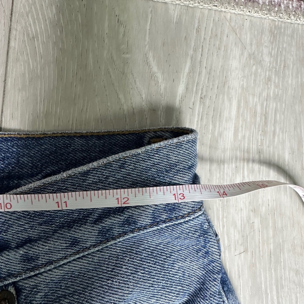 Agolde Riley high rise straight leg crop Jean denim classic distressed size 26 - Picture 9 of 13